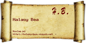 Halasy Bea névjegykártya
